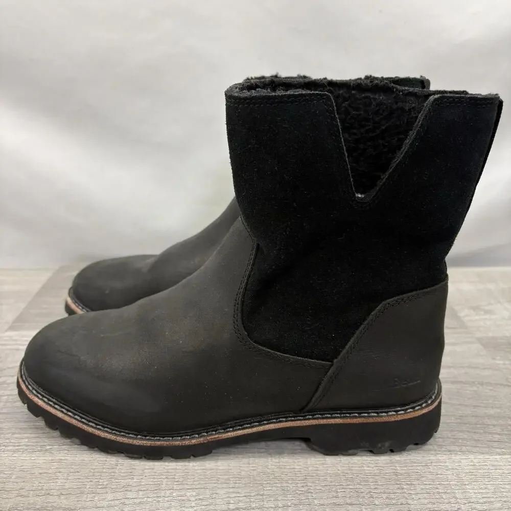 L.L.Bean Women’s Rugged Leather & Suede Boots - Size 10 Medium - Black - Picture 1 of 12
